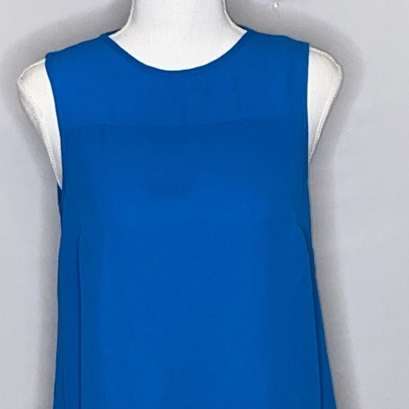 Dorothy Perkins Sleeveless Side Split Tunic Top in Blue - US Size 4 - Picture 2 of 8